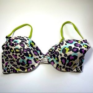 Victoria Secret Leopard Neon Demi Bra #36D